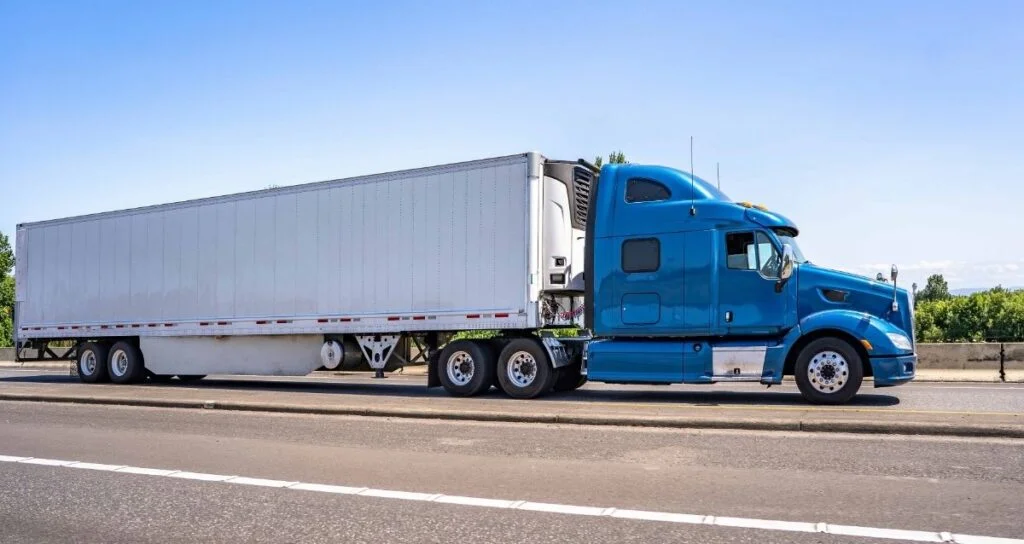 18-wheeler semi truck on highway