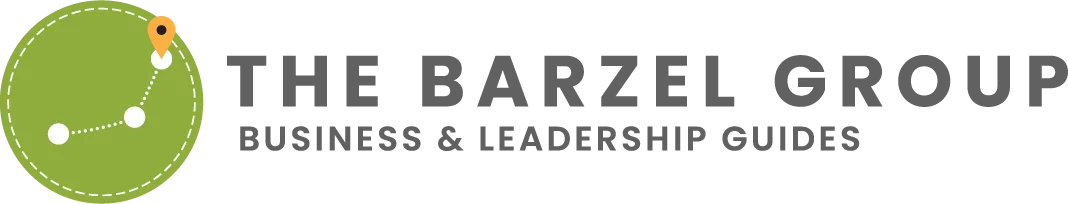 TBG-Logo-Horizontal The Barzel Group logo with green icon depicting a path between two points, with an orange arrow on the destination point